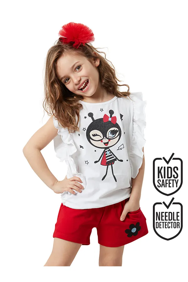 Bug Love Kız Çocuk T-shirt Şort Takım