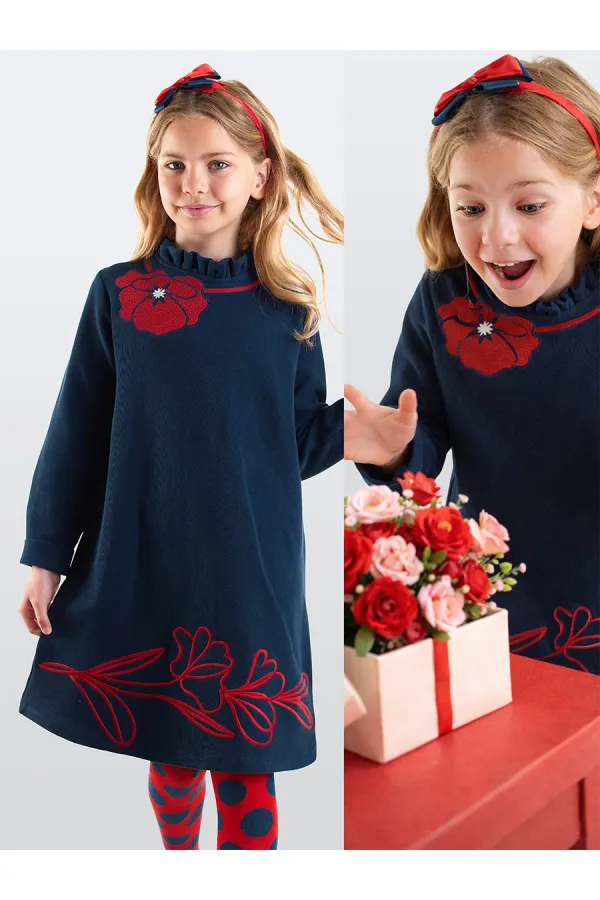 Poppy Girl's Navy Blue Dress