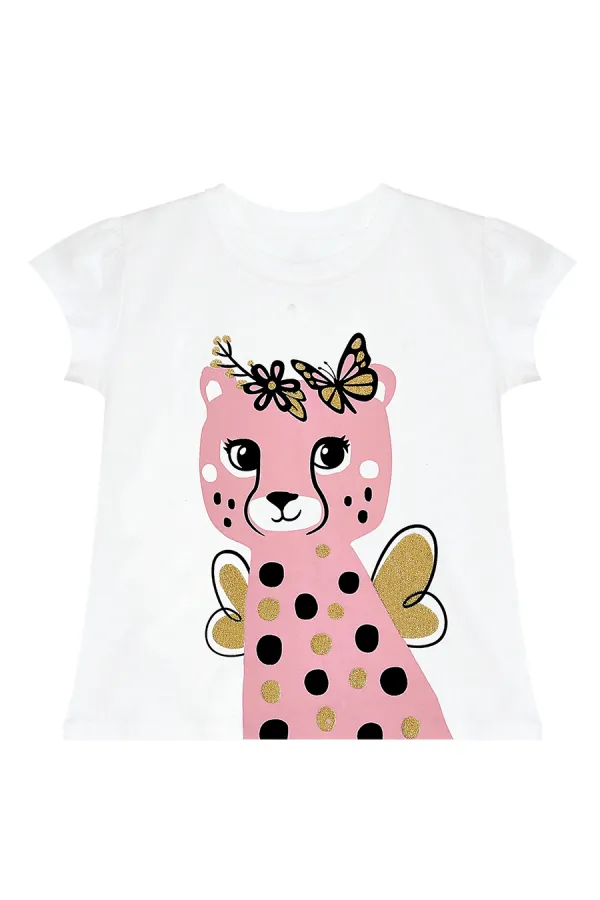 Çita Kız Çocuk T-shirt Pembe Etek Takım