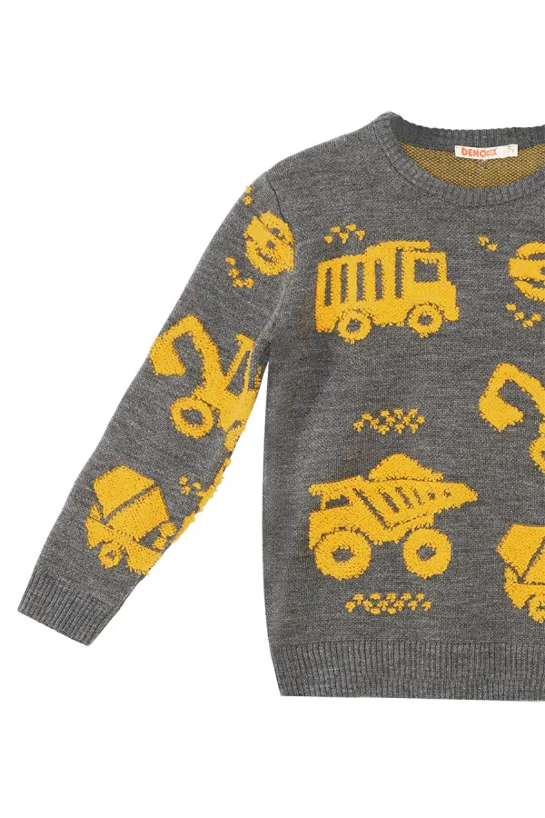 Construction Vehicles Boys' Sweater