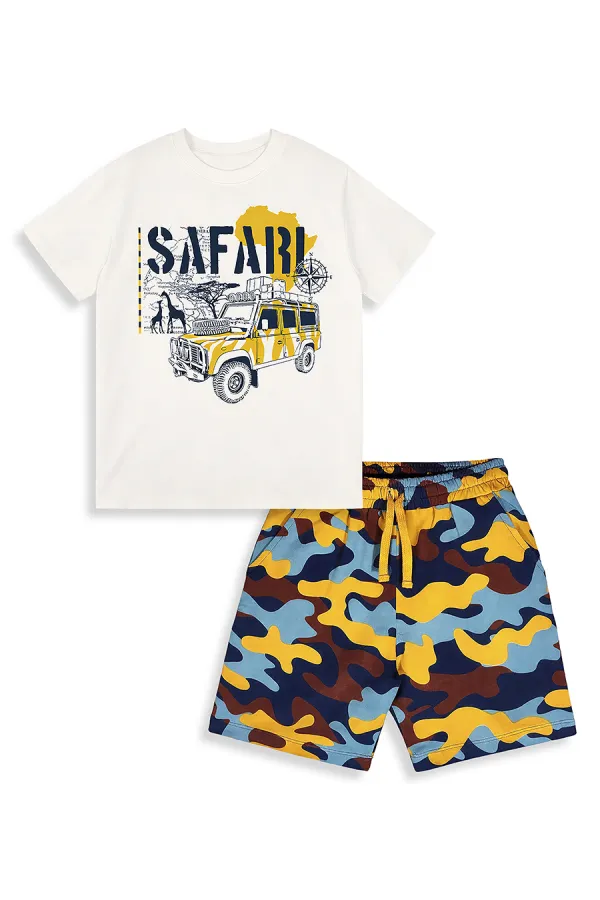 Safari  Erkek Çocuk T-shirt Şort Takım