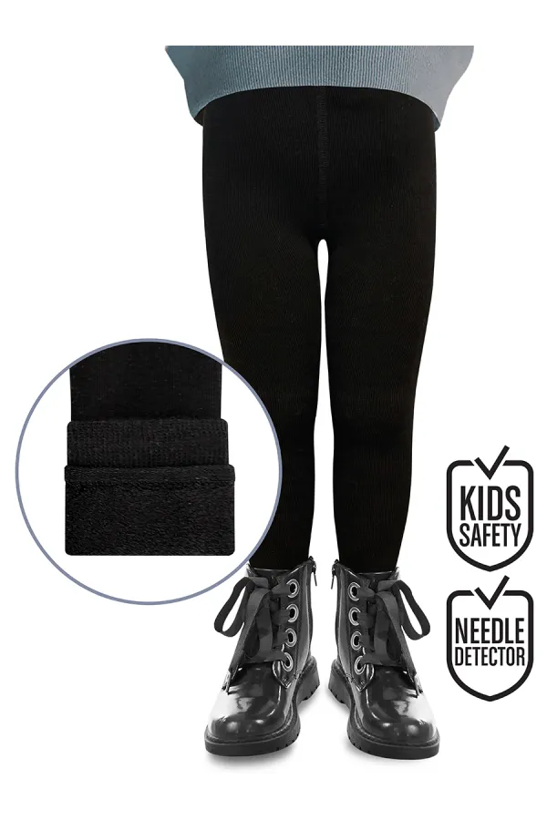 Leggings pour enfants doublés en tissu éponge