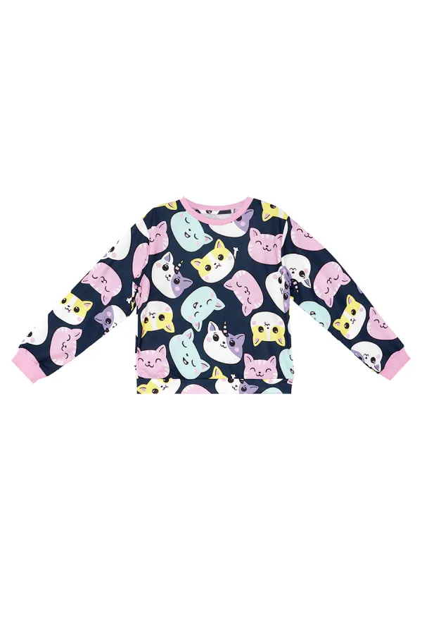 Ensemble de survêtement pour filles avec de jolis chats