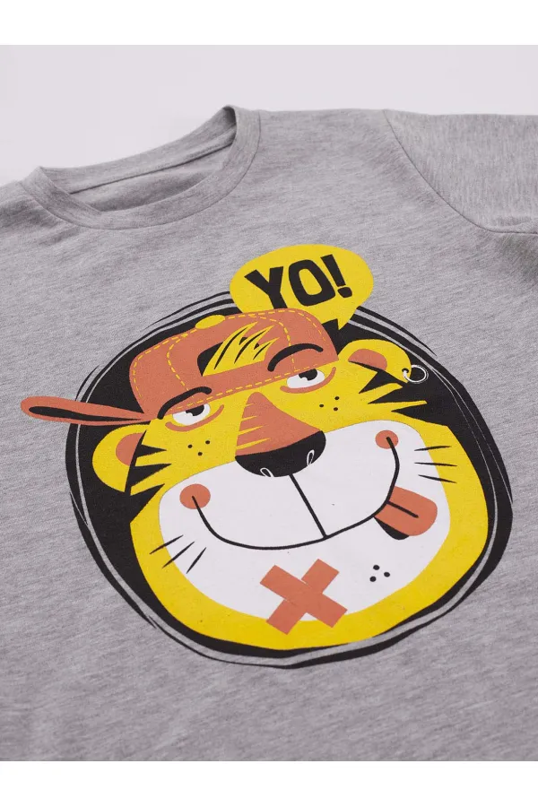 Yo Kaplan Erkek Çocuk T-shirt Kapri Şort Takım