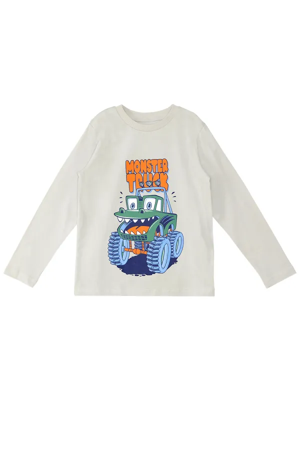 Canavar Kamyon Erkek Çocuk T-shirt Pantolon Takım