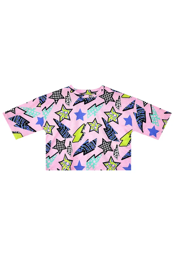 Yıldız ve Şimşek Kız Çocuk T-shirt Şort Takım