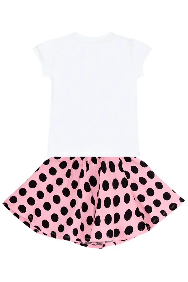 Çita Kız Çocuk T-shirt Pembe Etek Takım