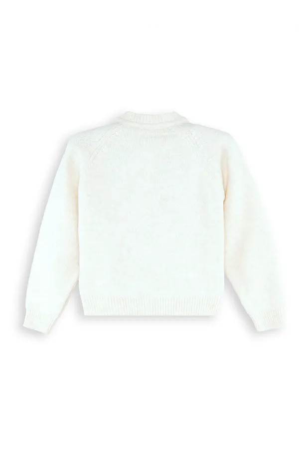 Girl's Knitted Cardigan with Toys