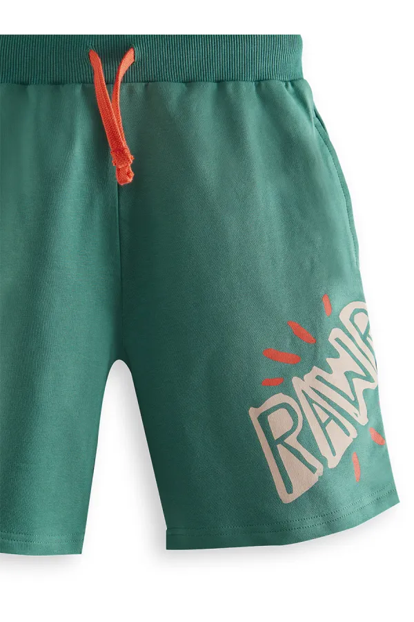 Ensemble T-shirt et short d'été pour garçon sur le thème des dinosaures