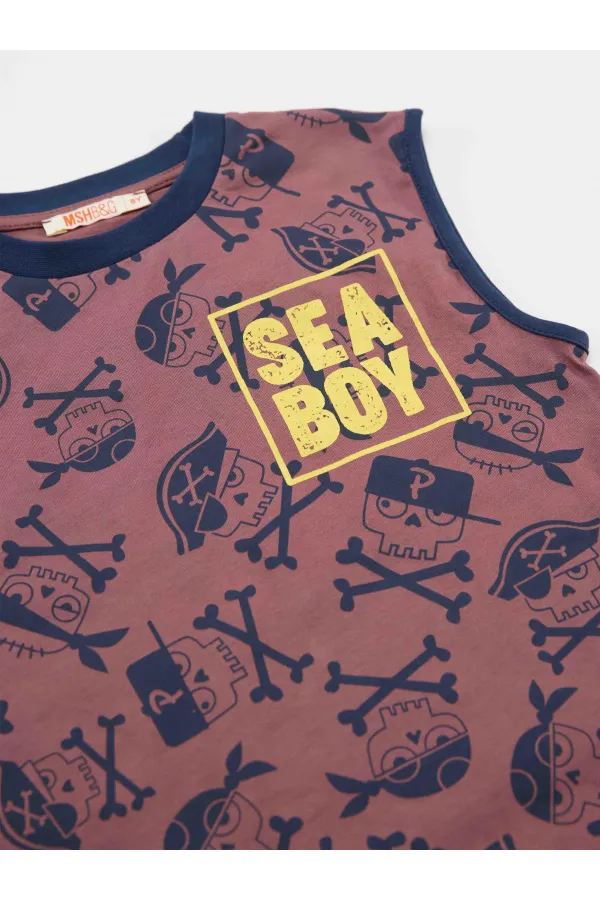 Sea T-shirt Erkek Çocuk T-shirt Kapri Şort Takım