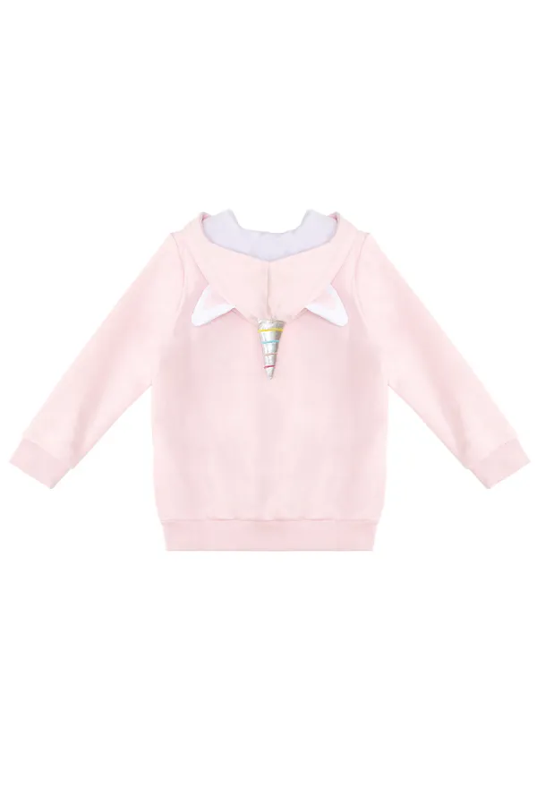 Unicorn Kapişonlu Kız Çocuk Sweat