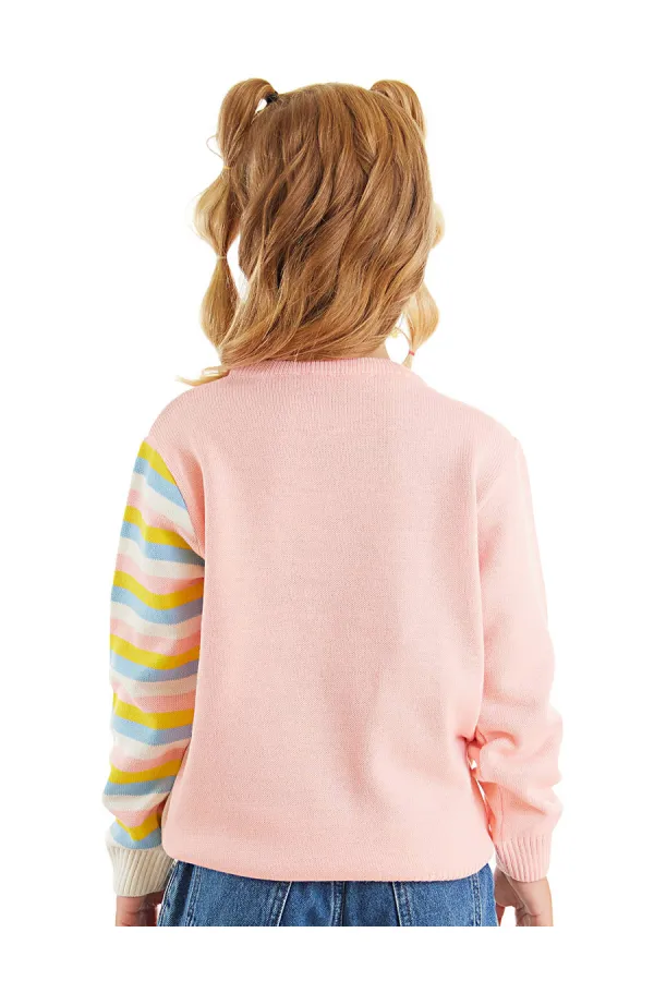 Unicorn Girl's Pink Knitted Sweater