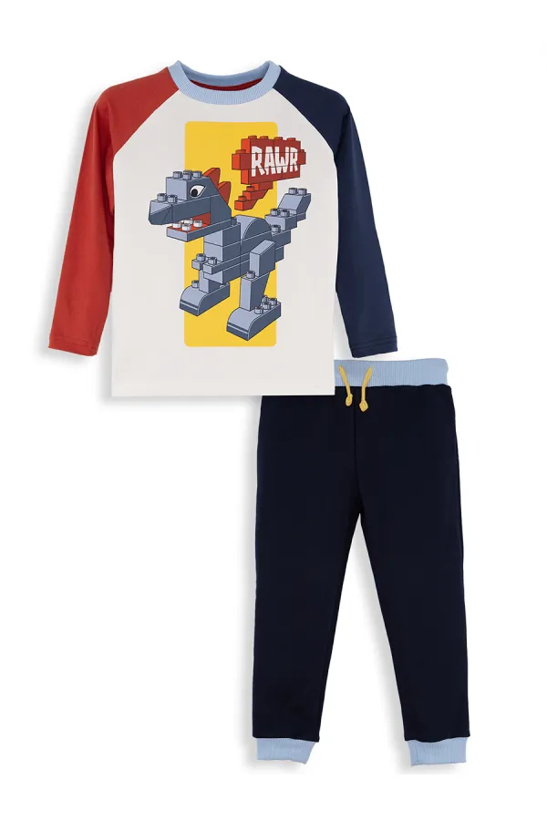 Bricks Dino Erkek Çocuk T-shirt Pantolon Takım