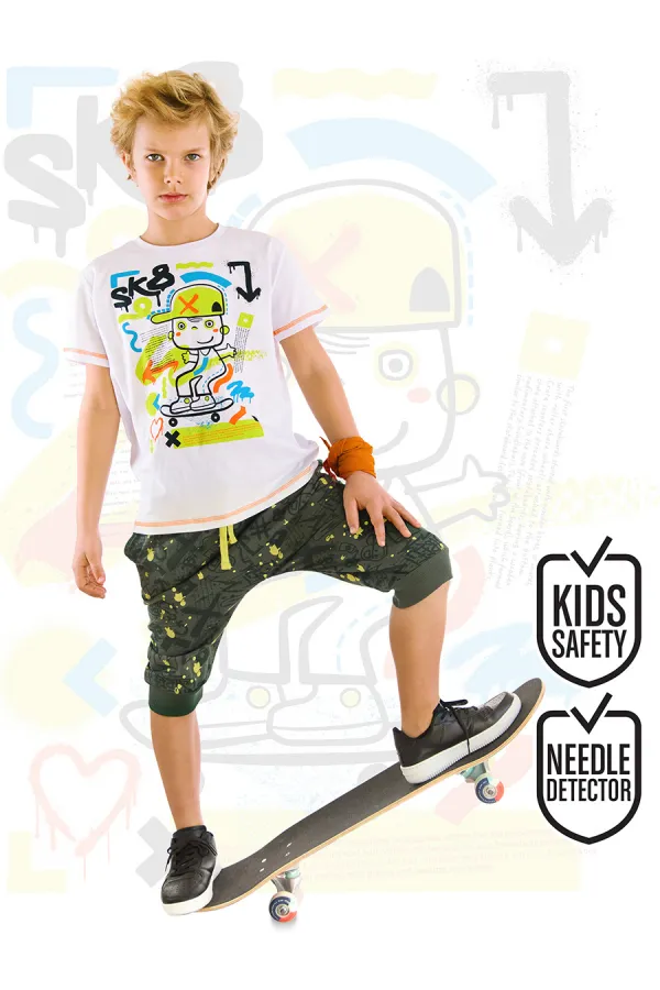 Kaykay Splash Erkek Çocuk T-shirt Kapri Takım