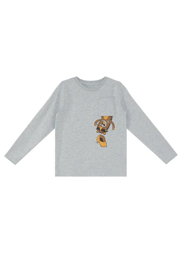 Cepte Kaplan Erkek Çocuk T-shirt Pantolon Takım