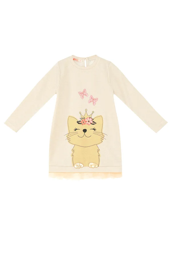 Robe de fille rêve de chat