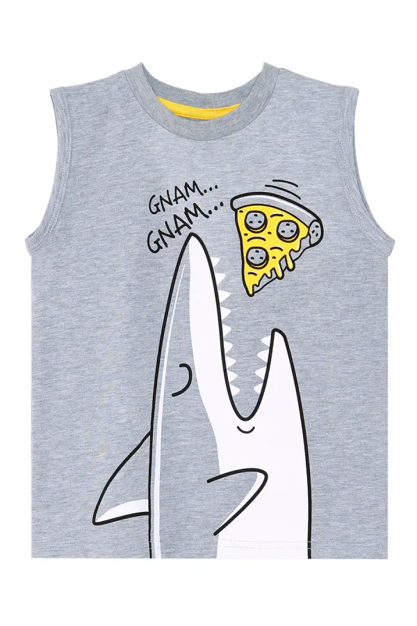 Pizzacı Köpekbalığı Erkek Çocuk T-shirt Şort Takım