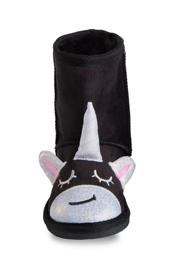 Bottes licorne noires pour fille