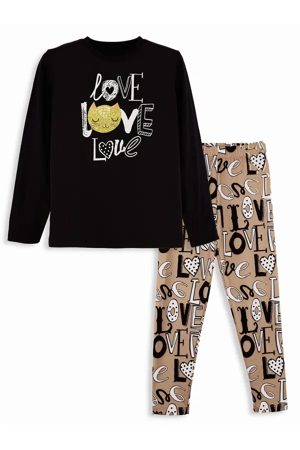 Love Girls' Leggings and T-Shirt Set