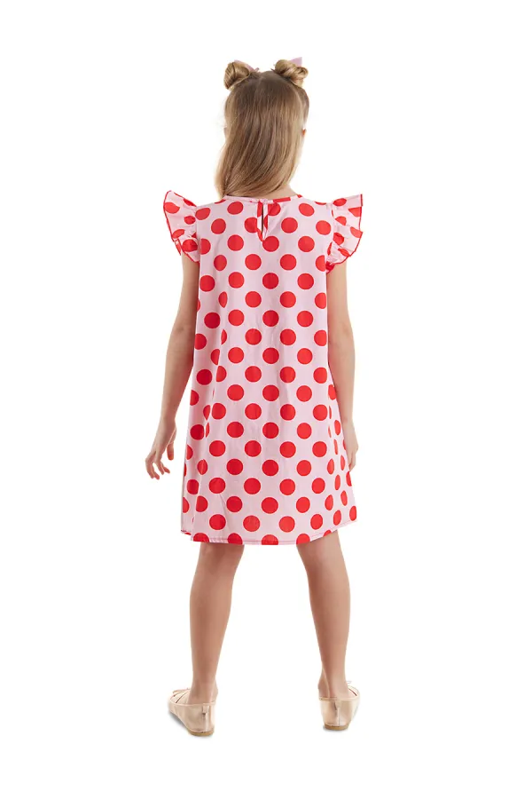 Robe en popeline rose Chubby Cat Girl