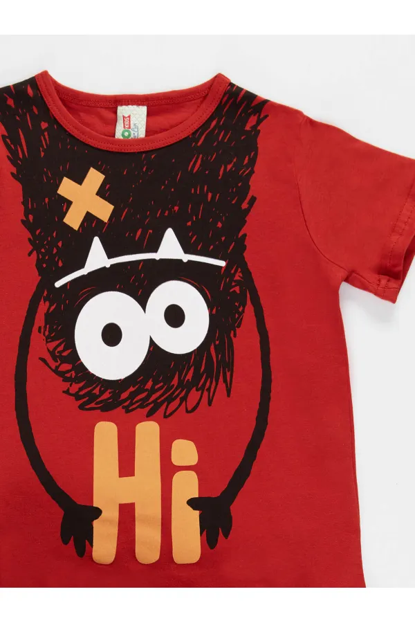 Hi Ponçik Boys' T-shirt and Shorts Set