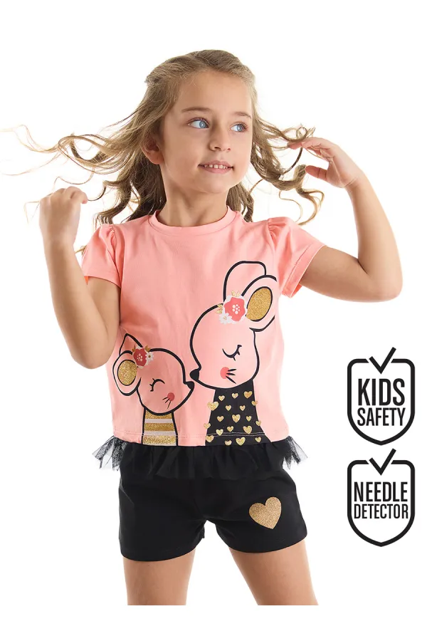 Cute Mouse Girl's T-Shirt and Shorts Set
