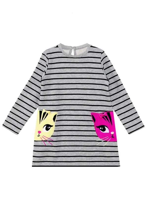Robe de fille aux deux chats