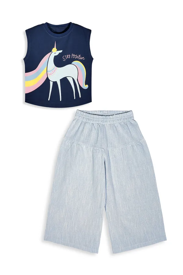 Stay Positive Kız Çocuk Pantolon T-shirt Takım