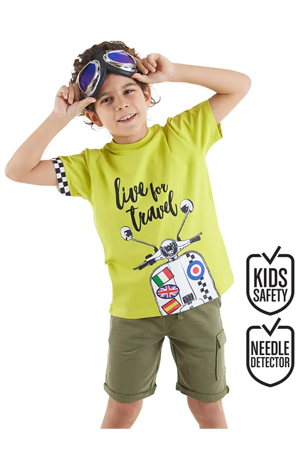Motosiklet Turu Erkek Çocuk T-Shirt Şort Takım