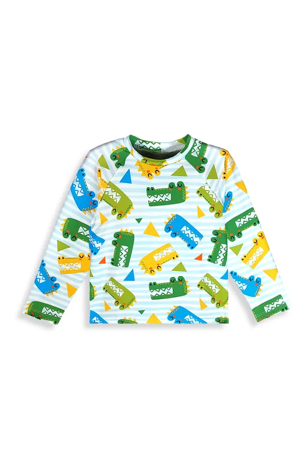 UV Korumalı Timsah Erkek Çocuk Mayo T-shirt