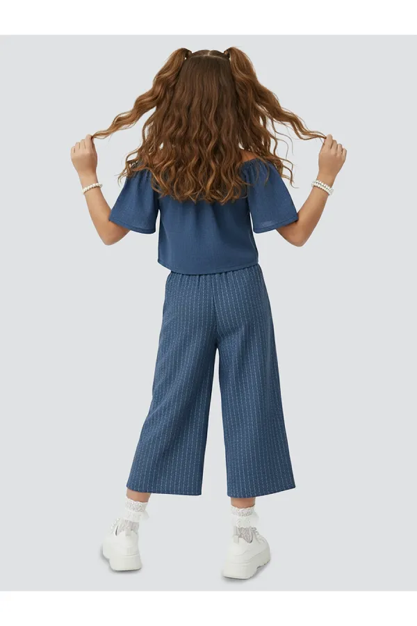 Romantik Kedi Kız Çocuk Bluz Pantolon Takım