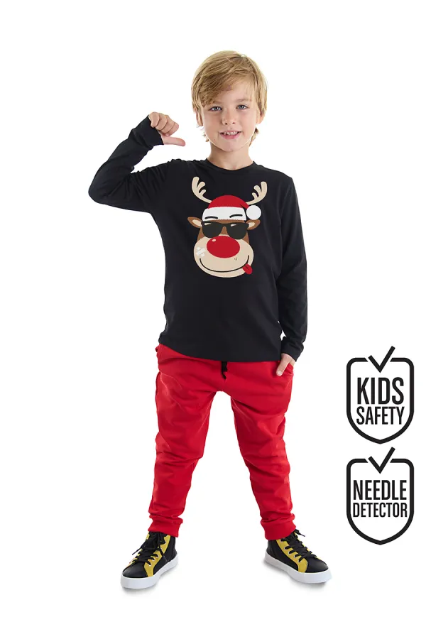 Christmas Reindeer Boys' T-shirt and Pants Set