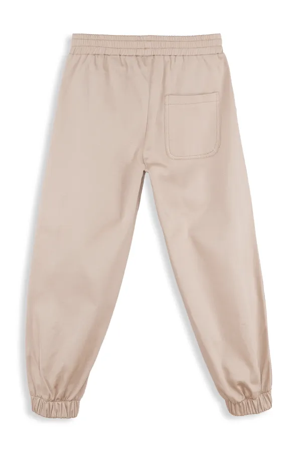 Boys' Beige Gabardine Trousers