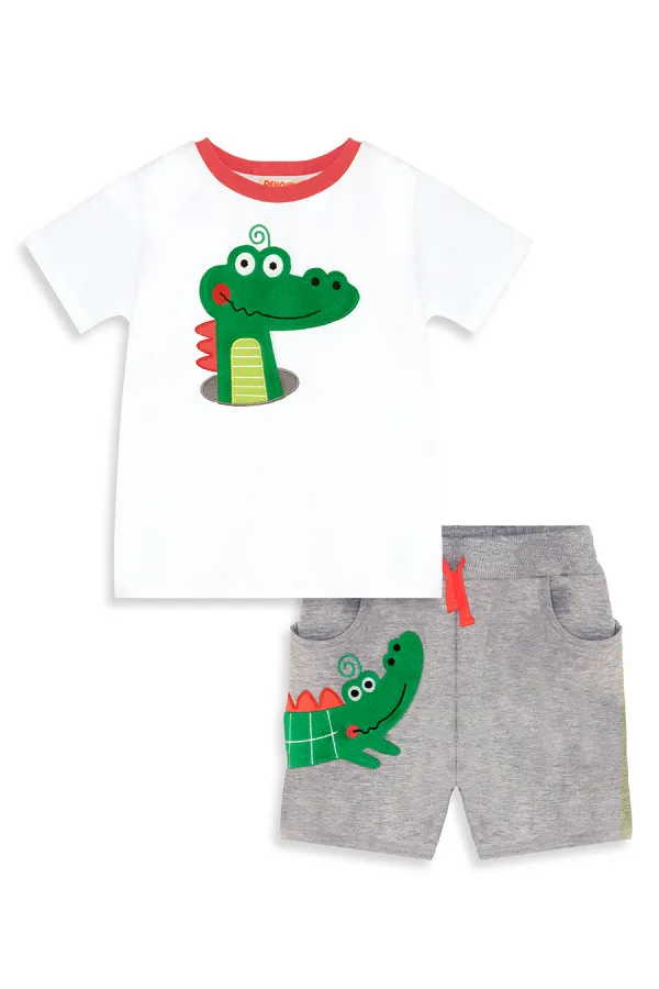 Crocodile Baggy Boys' T-shirt and Shorts Set