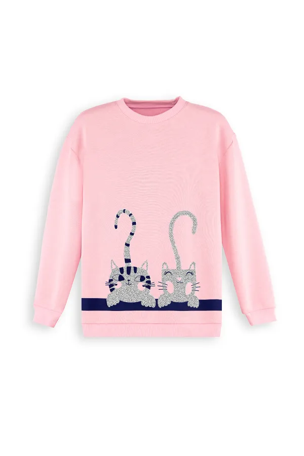 Ensemble de survêtement rose à rayures pour filles