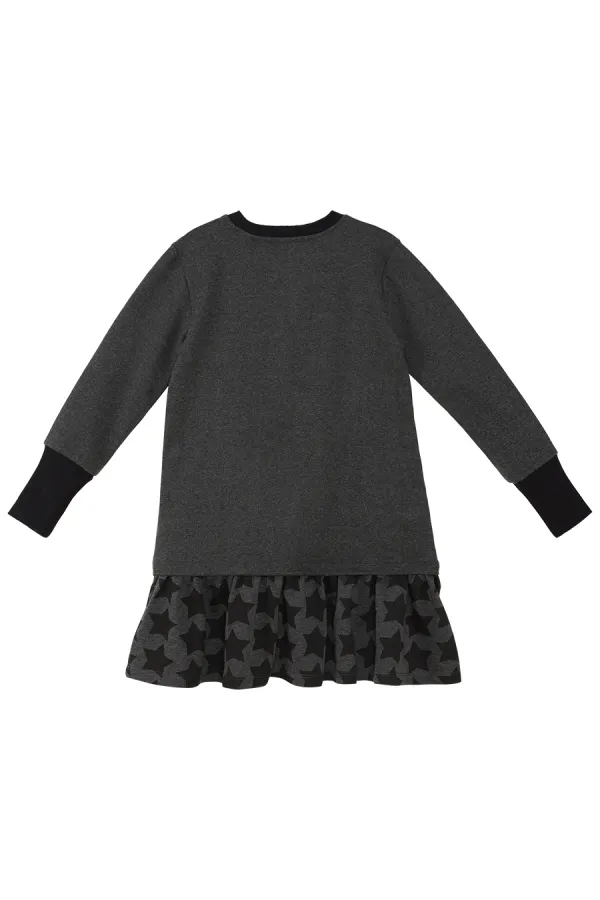 Robe fille Licorne Étoilée Anthracite