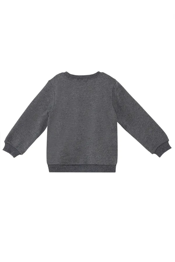 Kedi Erkek Bebek Koyu Gri Eşofman Takım