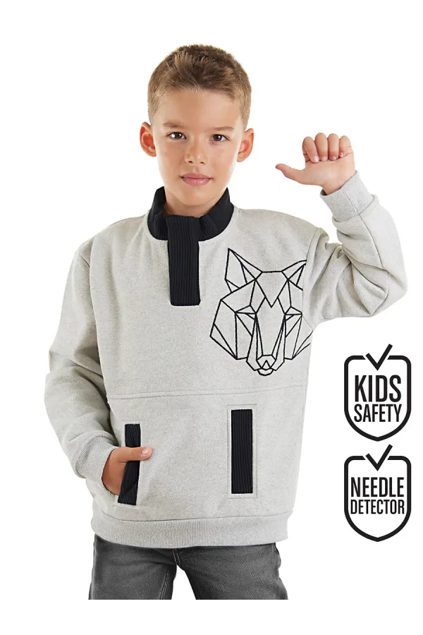 Kurt Erkek Çocuk Gri Sweat