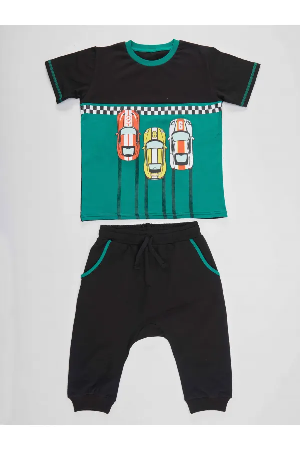 Finish Erkek Çocuk T-shirt Kapri Şort Takım
