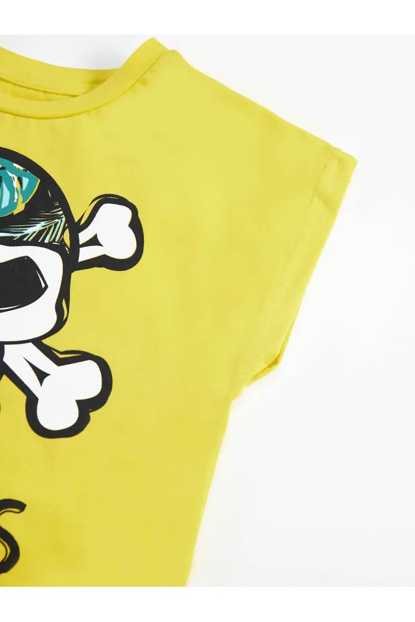 Hawaii Erkek Çocuk T-shirt Şort Bandana Takım