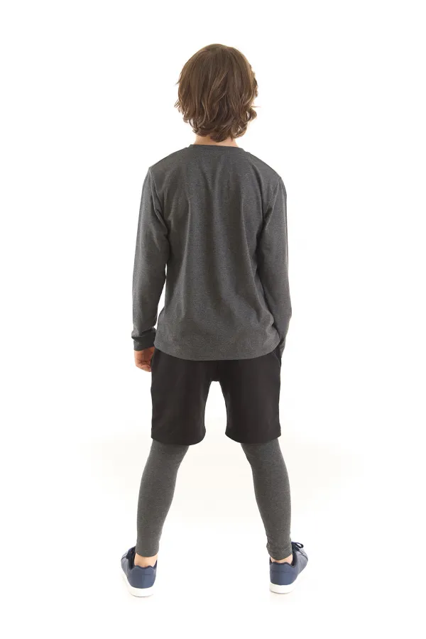 Yo Erkek Çocuk T-shirt Şort Tayt Takım