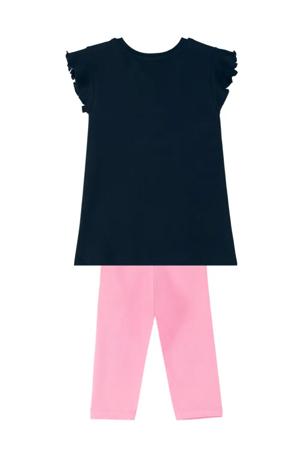 Unicorn Gücü Kız Çocuk T-shirt Tayt Takım