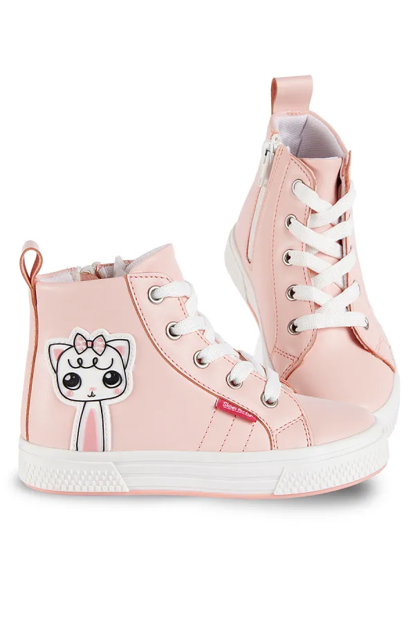 Kedicik Pembe Kız Çocuk Spor Ayakkabı Spor Ayakkabı