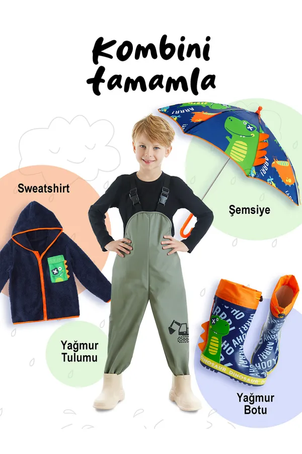 Colorful Dinosaur Boys' Rain Boots