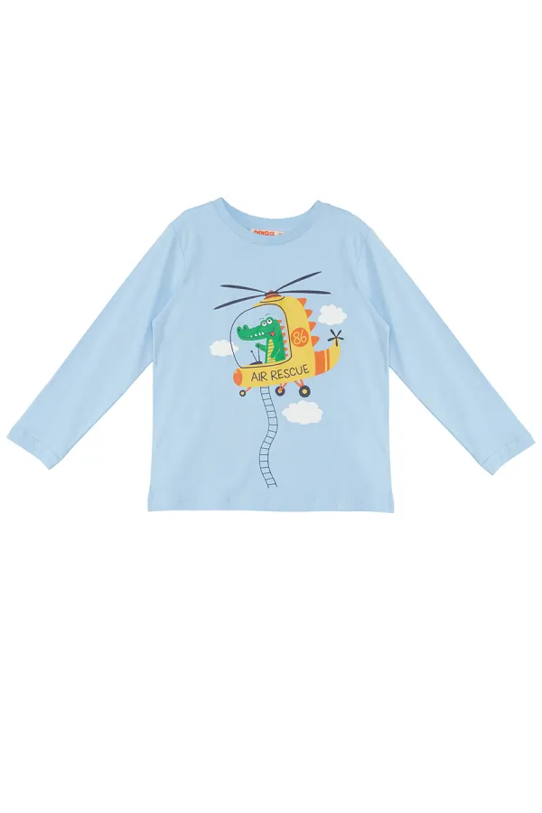 Helikopter Erkek Çocuk T-shirt Pantolon Takım