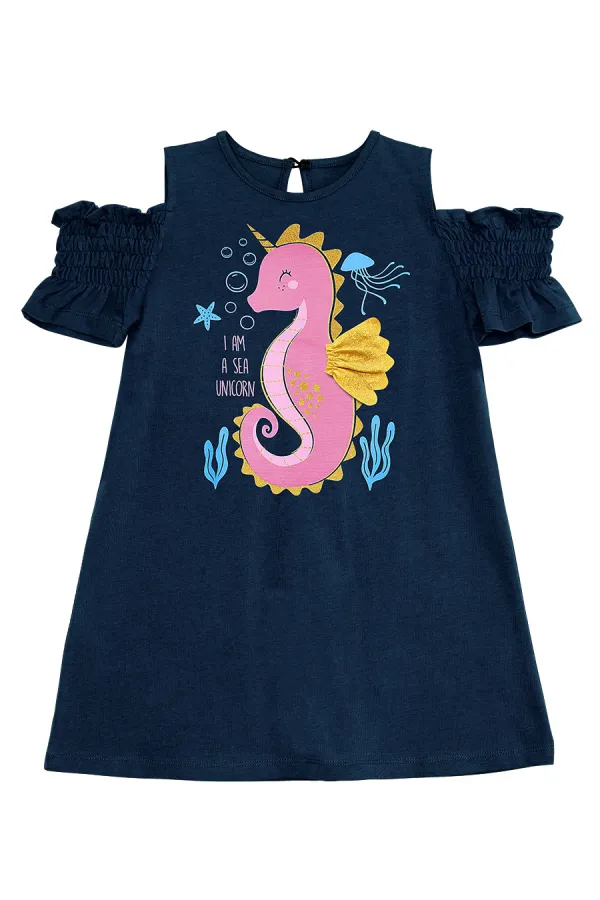 Denizatı Unicorn Kız Çocuk Elbise