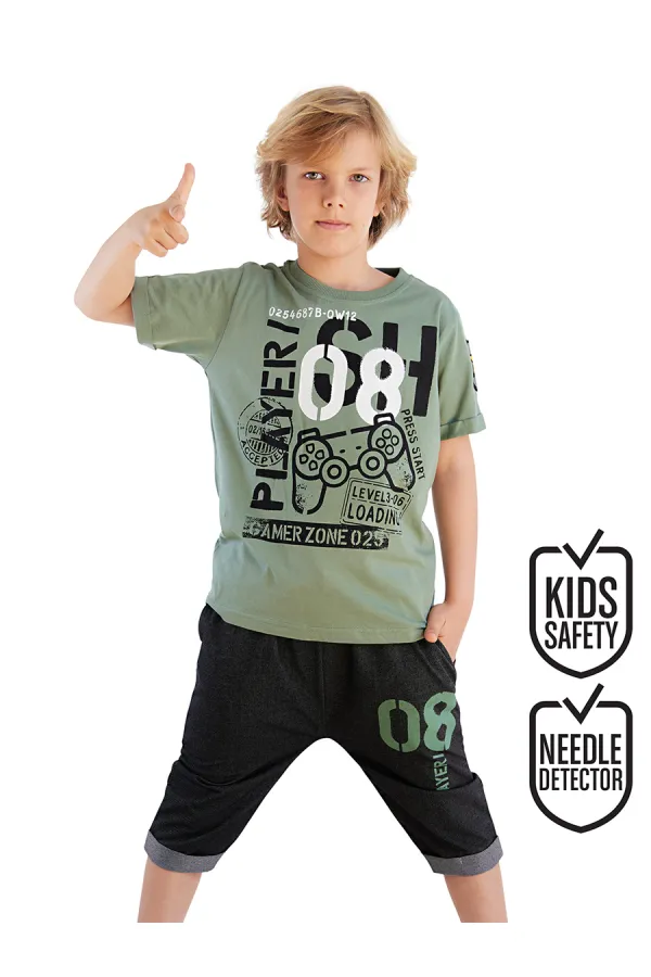 Player 8 Erkek Çocuk T-shirt Kapri Şort Takım