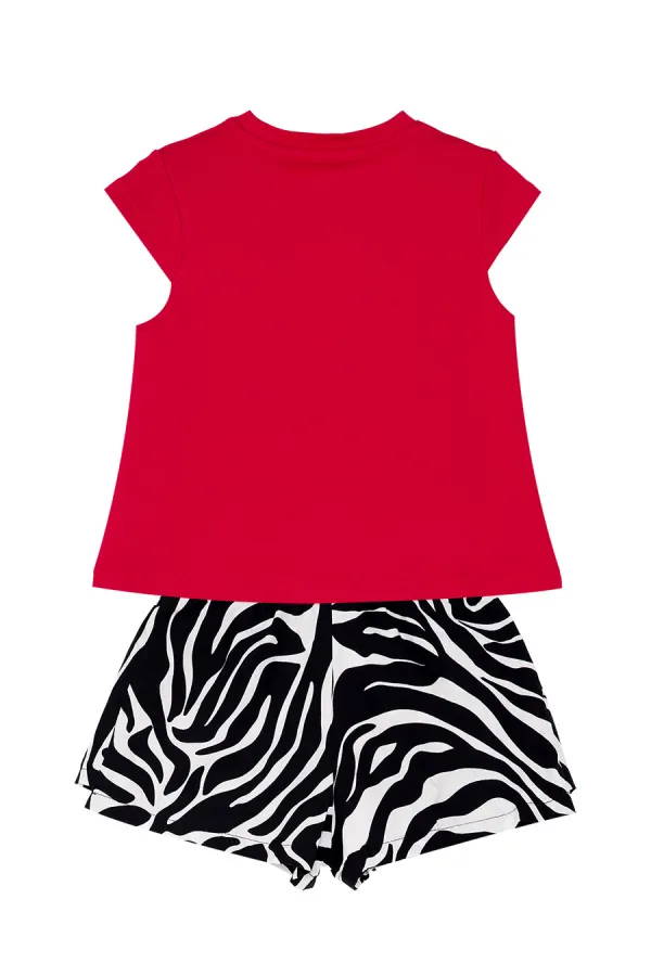 Ballerina Zebra Girl's T-Shirt and Shorts Set