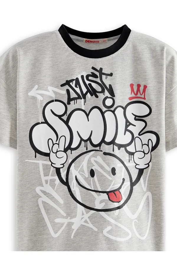 Just Smile Erkek Çocuk 2'li T-shirt Takım