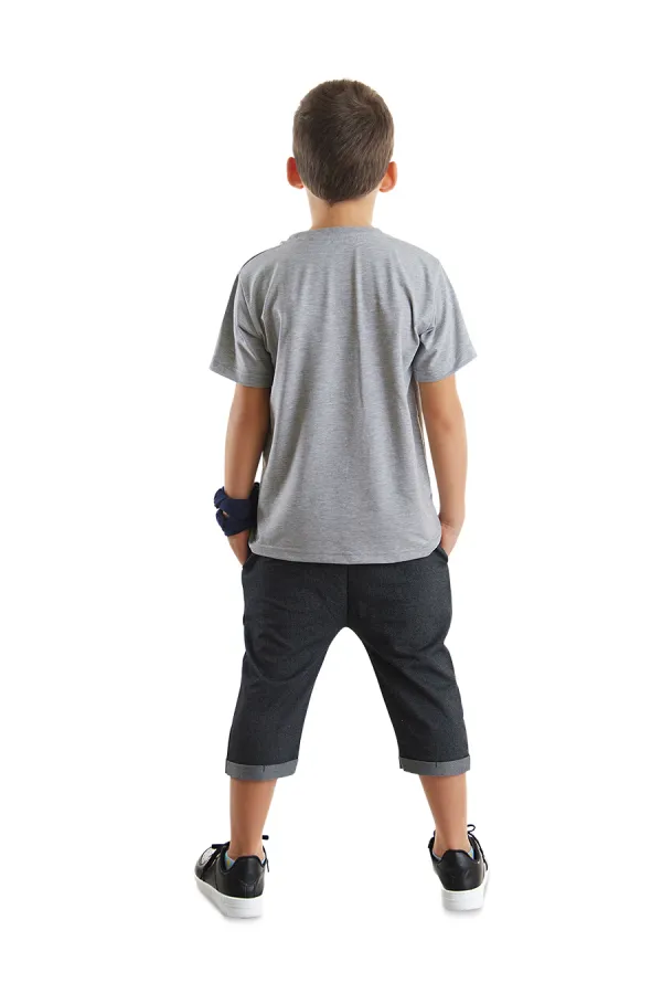 Cool Animals Erkek Çocuk T-shirt Kapri Şort Takım